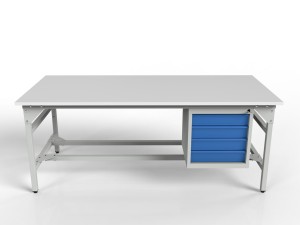 Stół warsztatowy SMWK2 2000/1500x900x800 mm z szafką narzędziową