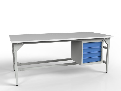 Stół warsztatowy SMWK2 2000/1500x900x800 mm z szafką narzędziową