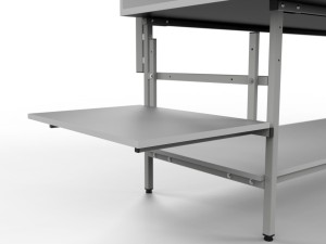 Stół do pakowania paczek SP z rolką półkami i oświetleniem centralnym