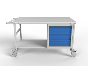 Wózek warsztatowy WN-02-K1 1200x760x550 mm z szafką i półką