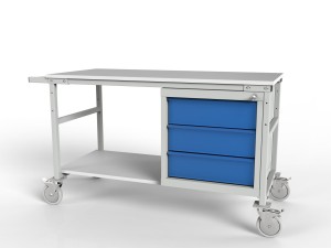 Wózek warsztatowy WN-02-K1 1200x760x550 mm z szafką i półką