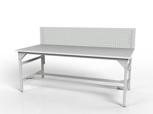 Stół warsztatowy SMW 2000/1500x900x800 mm ze ścianką perforowaną