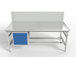 Stół warsztatowy SMWK 2000x900 mm o nośności 1000 kg z szafką narzędziową