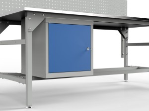 Stół warsztatowy SMWK 2000x900 mm o nośności 1000 kg z szafką narzędziową