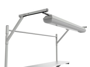 Stół ESD 1500x700 mm SMRPC-0715-ESD z półką i oświetleniem
