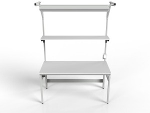 Stół ESD 1500x700 mm SMRPC-0715-ESD z półką i oświetleniem