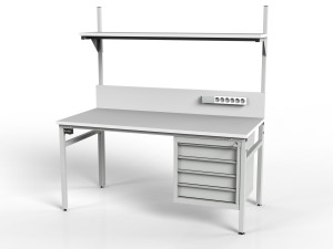 Regulowany stół montażowy ESD 1500x800 mm SMRPK2-0815-ESD
