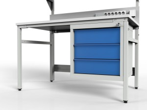 Stół roboczy z dodatkowym oświetleniem bocznym