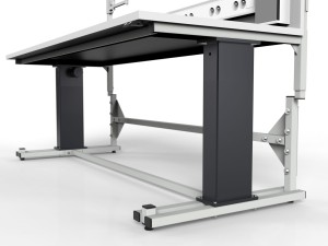Stół montażowy regulowany elektrycznie z kanałem kablowym o nośności 300kg