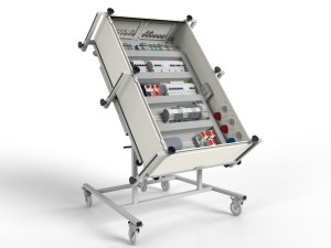 Stół do prefabrykacji szaf elektrycznych SMR-02748 z szafą poglądowy